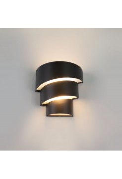 HELIX черный уличный настенный светодиодный светильник 1535 TECHNO LED